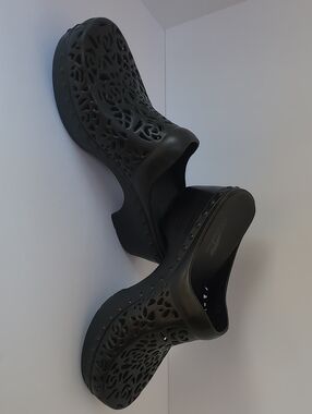 Dansko Black Cut-Out Mules